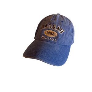 Nassau Bahamas Embroidered Adjustable Blue Baseball Cap Adult Adjustable